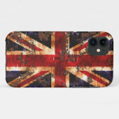 Rusted Patriotic United Kingdom Flag Case-Mate iPhone Case (Achterkant (horizontaal))