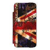 Rusted Patriotic United Kingdom Flag Incipio iPhone Portemonnee Hoesje (Voorkant Agenda)