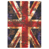 Rusted Patriotic United Kingdom Flag Klembord (Achterkant)