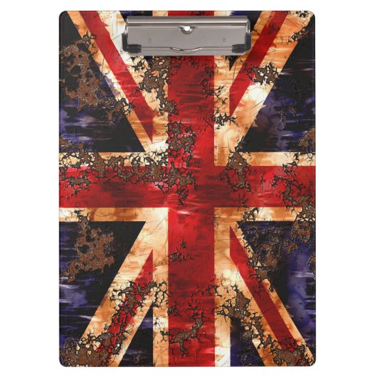 Rusted Patriotic United Kingdom Flag Klembord (Voorkant)