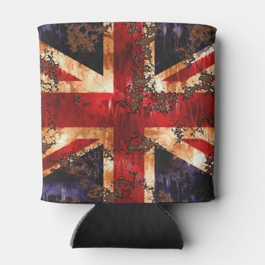 Rusted Patriotic United Kingdom Flag Koelbox Blikjeskoeler (Achterkant)