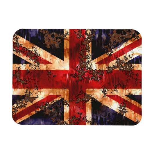 Rusted Patriotic United Kingdom Flag Magneet (Horizontaal)