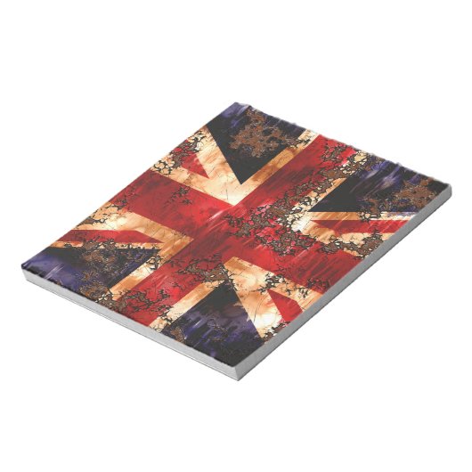 Rusted Patriotic United Kingdom Flag Notitieblok (Linkerzijde)