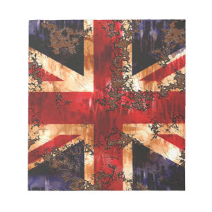 Rusted Patriotic United Kingdom Flag Notitieblok