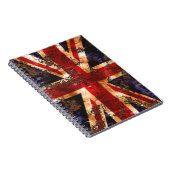 Rusted Patriotic United Kingdom Flag Notitieboek (Rechterzijde)