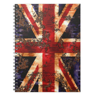 Rusted Patriotic United Kingdom Flag Notitieboek