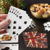 Rusted Patriotic United Kingdom Flag Pokerkaarten (Insitu)