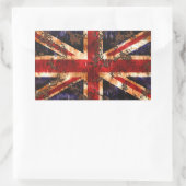 Rusted Patriotic United Kingdom Flag Rechthoekige Sticker (Tas)