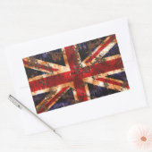 Rusted Patriotic United Kingdom Flag Rechthoekige Sticker (Envelop)