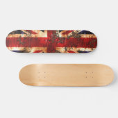 Rusted Patriotic United Kingdom Flag Skateboard (Horizontaal)