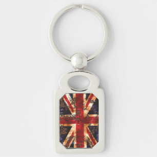 Rusted Patriotic United Kingdom Flag Sleutelhanger