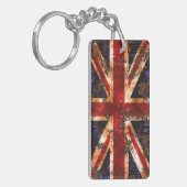 Rusted Patriotic United Kingdom Flag Sleutelhanger (Voorkant Links)