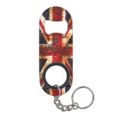 Rusted Patriotic United Kingdom Flag Sleutelhanger Flessenopener (Achterkant)