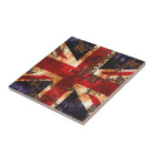 Rusted Patriotic United Kingdom Flag Tegeltje (Zijkant)
