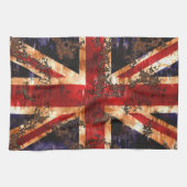 Rusted Patriotic United Kingdom Flag Theedoek (Horizontaal)