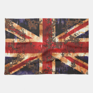Rusted Patriotic United Kingdom Flag Theedoek