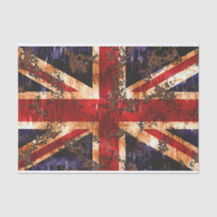 Rusted Patriotic United Kingdom Flag Tissuepapier