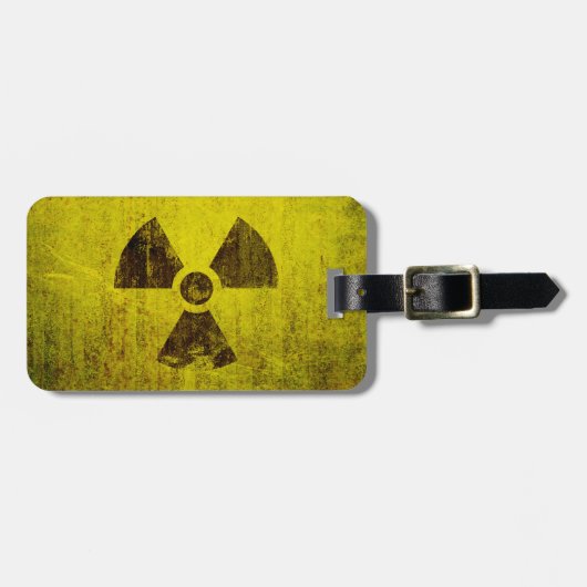 Rusted Radioactive Symbol Bagagelabel (Voorkant horizontaal)
