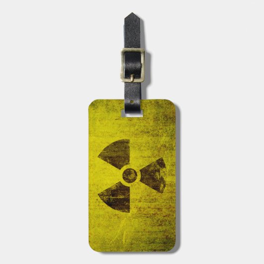 Rusted Radioactive Symbol Bagagelabel (Voorkant verticaal)