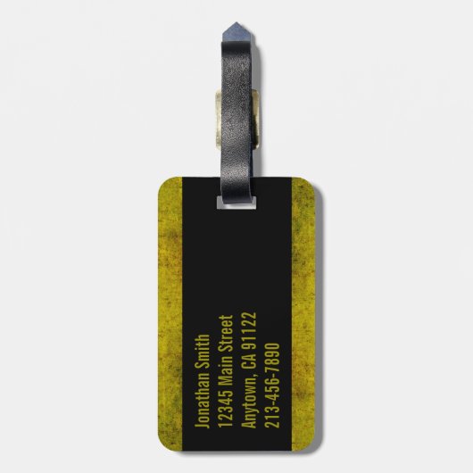 Rusted Radioactive Symbol Bagagelabel (Achterkant verticaal)