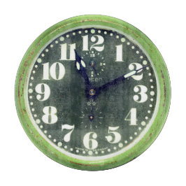 Rusted Retro Clock Green Old Time-stuk Snijplank