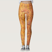 Rusted Rivette Metal Leggings