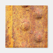 Rusted Rivette Metal Square Magnet (Voorkant)