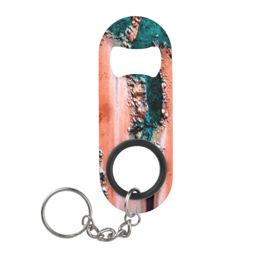 Rusted Rustic Bottle Open Oranje en Black Mini Flessenopener (Voorkant)