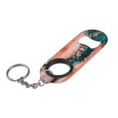 Rusted Rustic Bottle Open Oranje en Black Mini Flessenopener (Voorkant Gekanteld)