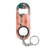 Rusted Rustic Bottle Open Oranje en Black Mini Flessenopener (Achterkant)
