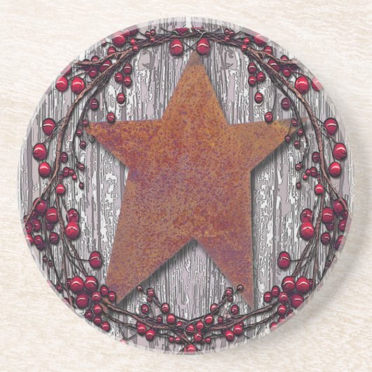 Rusted Star Zandsteen Onderzetter (Voorkant)