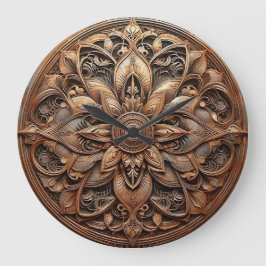 rusted steel relief grote klok