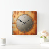 rusted steel vierkante klok (Huis)