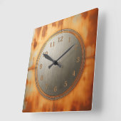 rusted steel vierkante klok (Hoek)