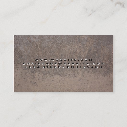 Rusted Texture Metal | QR-code Visitekaartje (Achterkant)