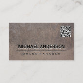 Rusted Texture Metal | QR-code Visitekaartje (Voorkant)