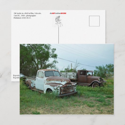 Rusted Truck Bodies Briefkaart (Voorkant / Achterkant)