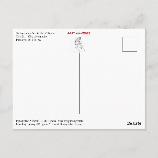 Rusted Truck Bodies Briefkaart (Achterkant)