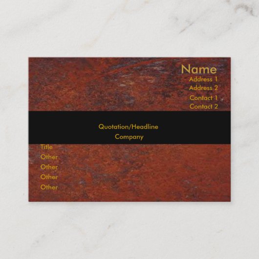 Rusted Visitekaartje (Voorkant)