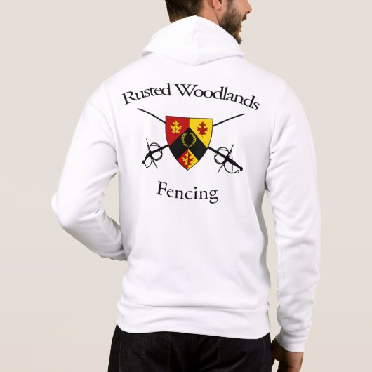 Rusted Woodlands Fencing Hoodie Zip-Up (Achterkant)
