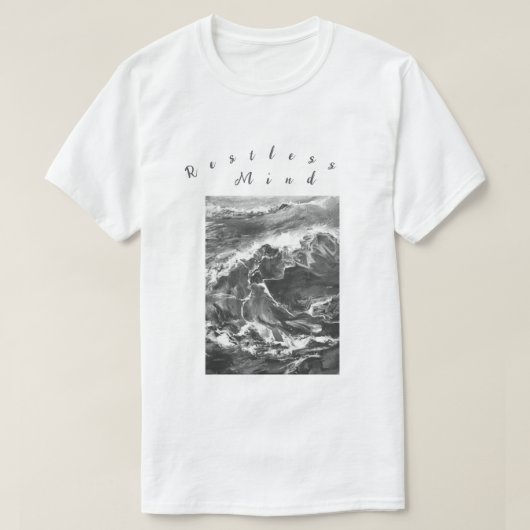 Rusteloze geest Ocean stijl T-Shirt (Design voorkant)