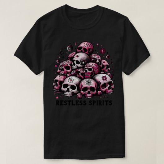 rusteloze geesten t-shirt (Design voorkant)