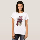 Rusteloze Robijn Gothische Rode Fee en Draak T-shirt (Voorkant volledig)