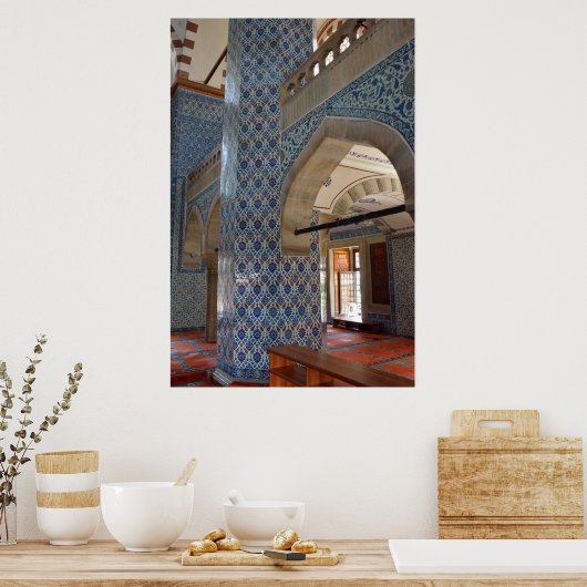 Rustem Pasha-moskee in Istanbul Poster (Keuken)