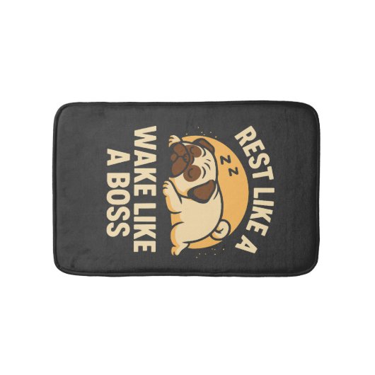 Rusten als een Pug - Wakker worden als een Boos Badmat (Voorkant)