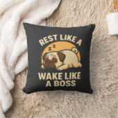 Rusten als een Pug - Wakker worden als een Boos Kussen (Deken)