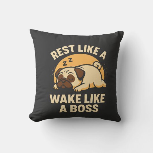 Rusten als een Pug - Wakker worden als een Boos Kussen (Voorkant)