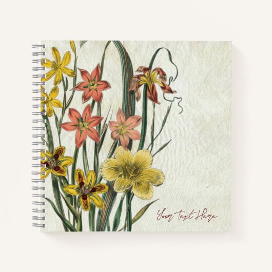 Rusten Bloemen Notitieboek - Vintage Bloom Kunst (Voorkant)