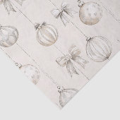 Rusten Crème Sneeuwvlokken Kerstornamenten Tissuepapier (Detail)