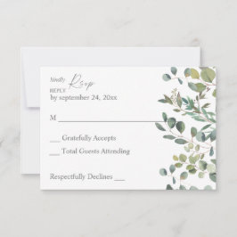 Rusten Eucalyptus Groene Duo 2 geen Maaltijd RSVP  Kaartje